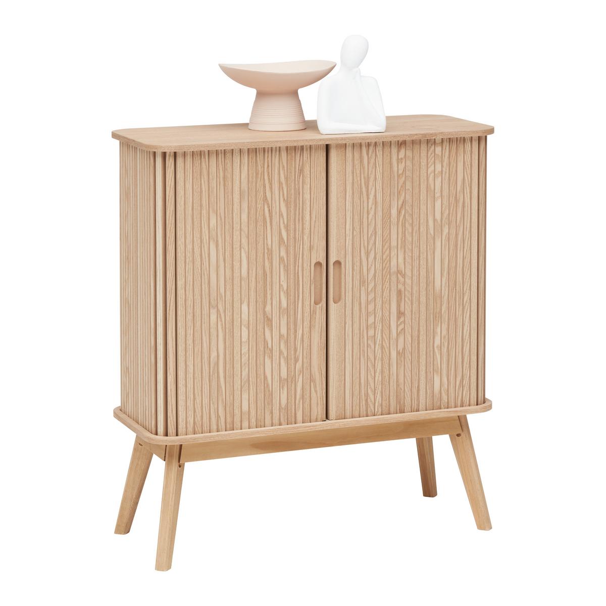 KOMODA SKANDY -TREND- - kolor naturalny, Modern, materiał drewnopochodny/drewno (70/80/30cm) - Premium Living