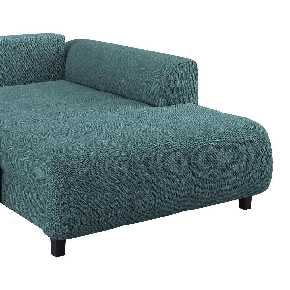 Kutna Garnitura Mendoza - siva/boje petroleja, Design, tekstil/drvo (309/197cm) - Modern Living