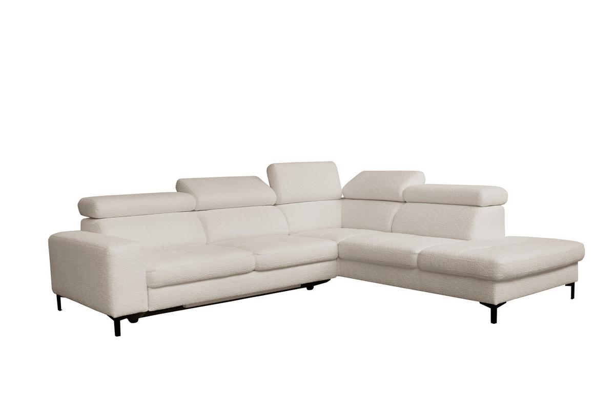 Sarokkanapé Ágyfunkcióval Lario - krémszínű, Modern, faalapú anyag/textil (293/249cm) - Premium Living