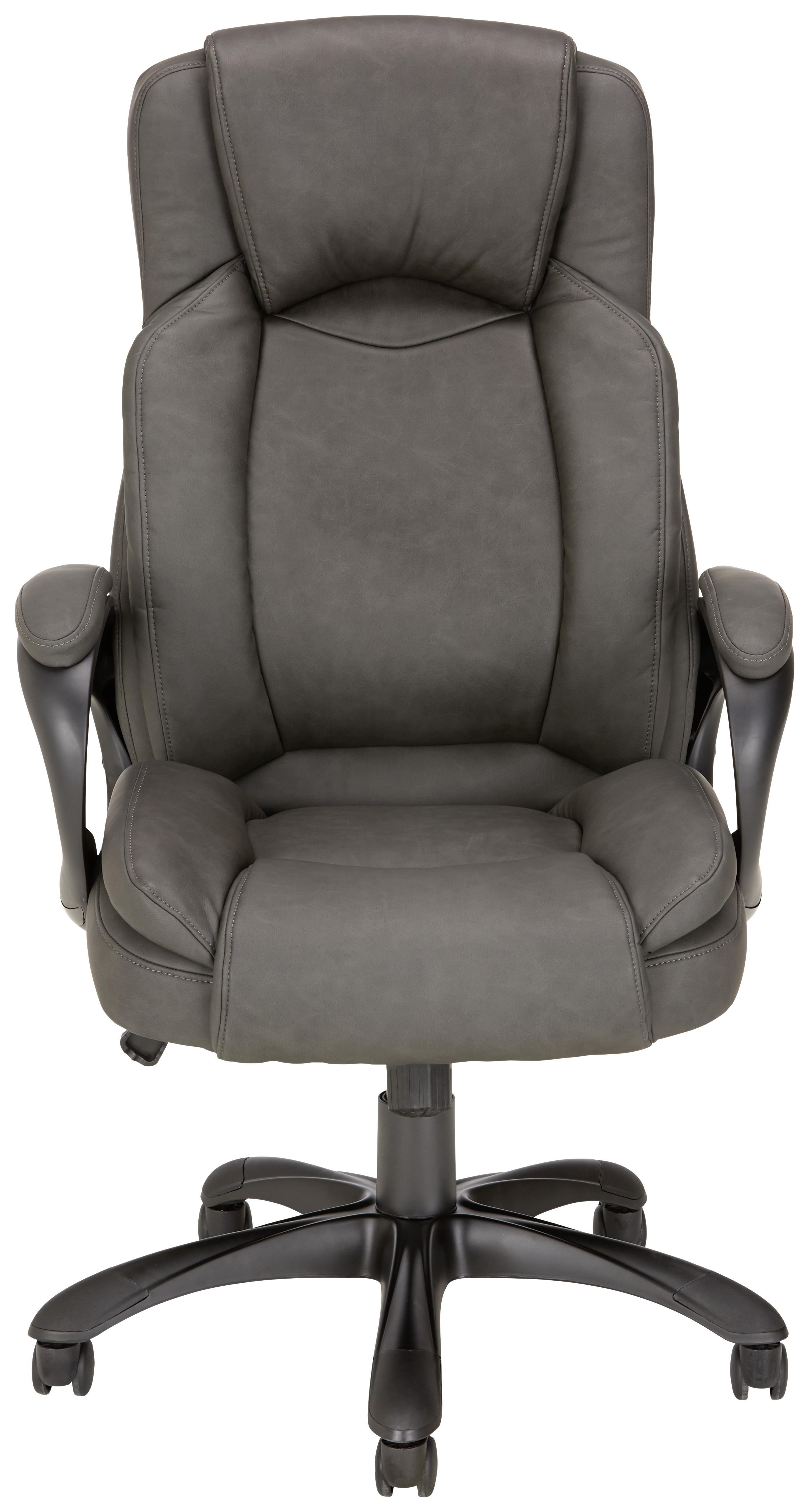 Chefsessel in Grau - Schwarz/Grau, Konventionell, Kunststoff/Textil (67/116,5-126/75cm) - Mömax