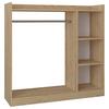 Omara Za Oblačila Palosa M, Barva Hrasta - medeni hrast, Design, leseni material (124/120/35cm) - MID.YOU
