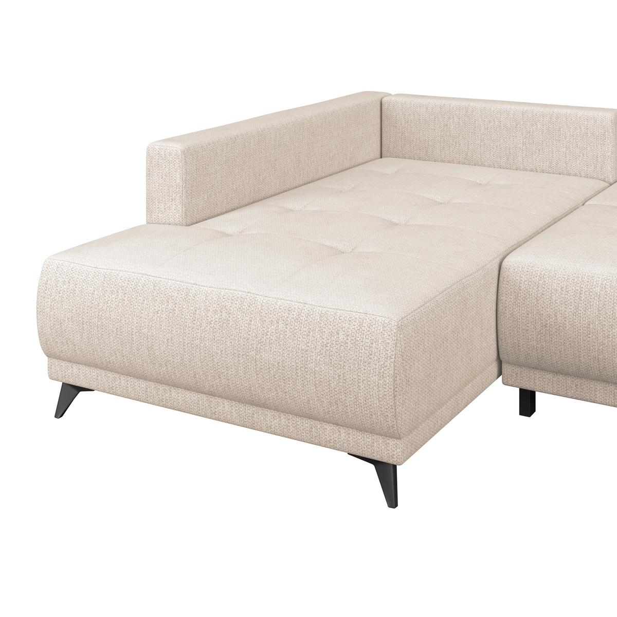 Kutna Garnitura Texas - bež/crna, Konvencionalno, drvo (203/259cm)