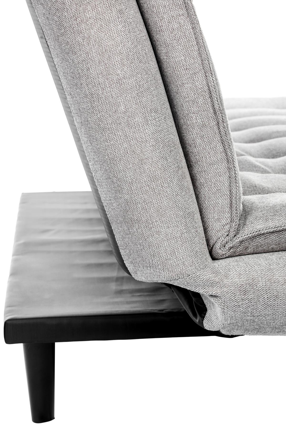 Schlafsofa Sun Grau - Schwarz/Grau, MODERN, Holz/Textil (190/83/93cm) - Mömax