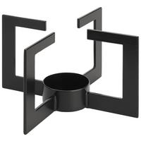 Stövchen Cross the line in Schwarz - Schwarz, Modern, Metall (14,5/7,6cm) - Modern Living