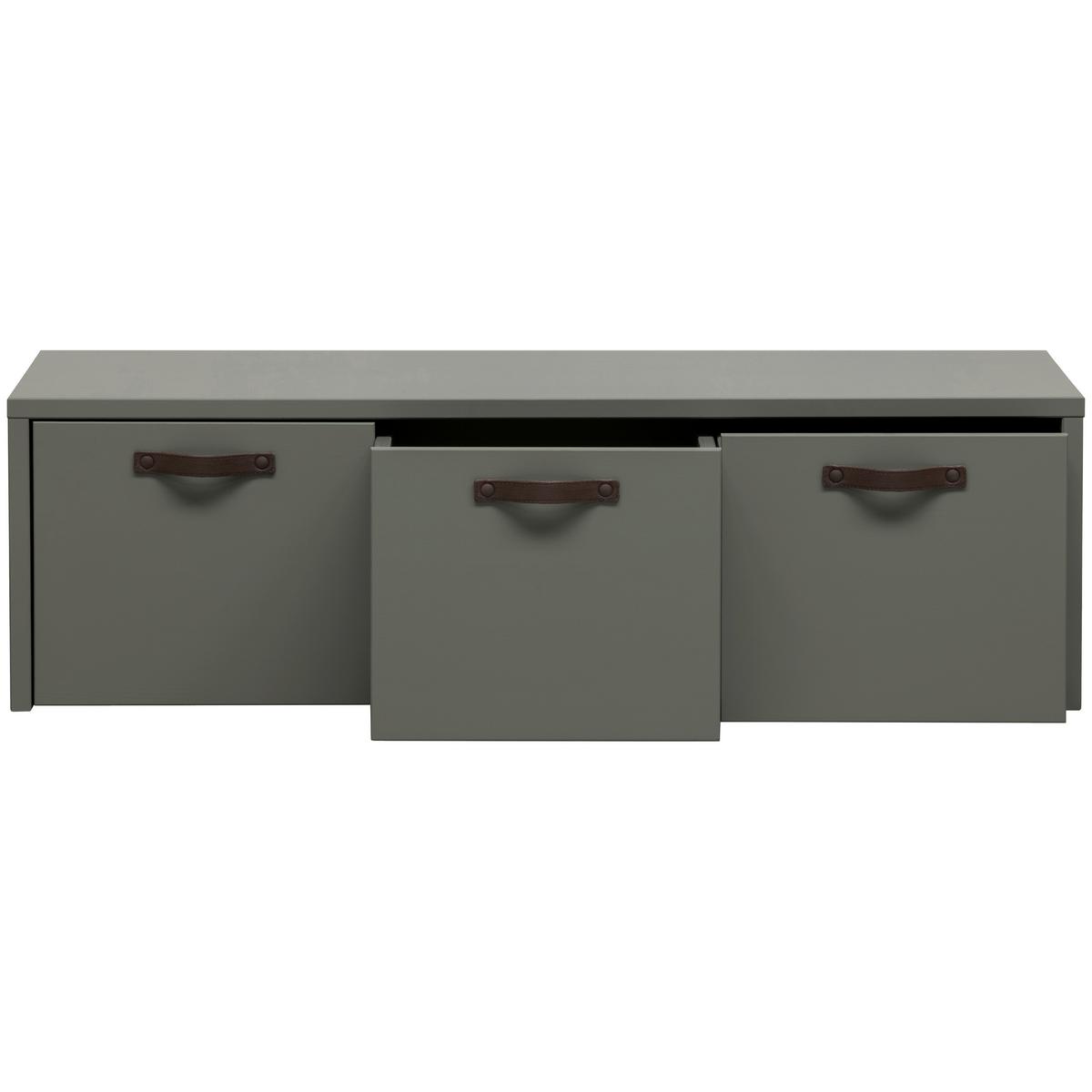 Sitzbank Stage Dunkelgrün - Grün, Design, Holz (120/36/50cm) - Livetastic
