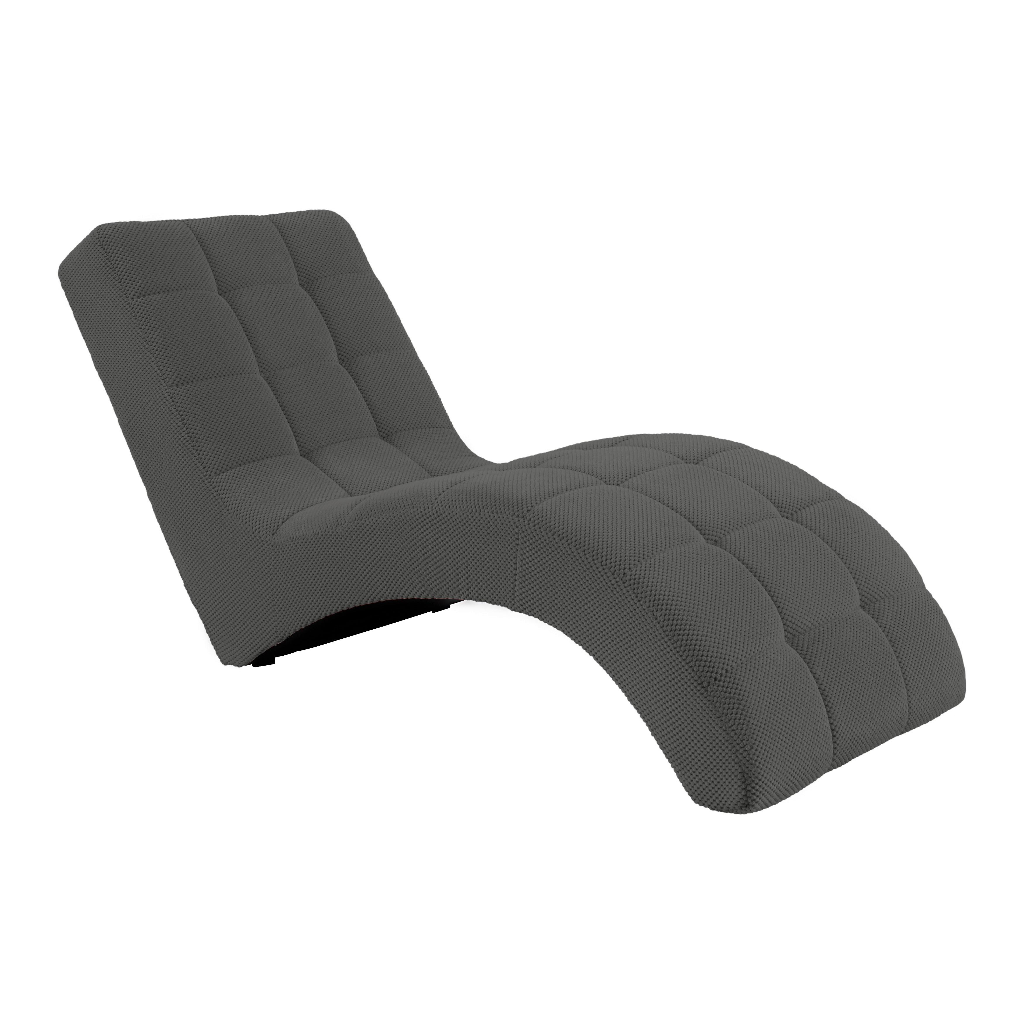 Liege Laguna Grau - Schwarz/Grau, MODERN, Kunststoff/Textil (68/80/167cm) - Mömax