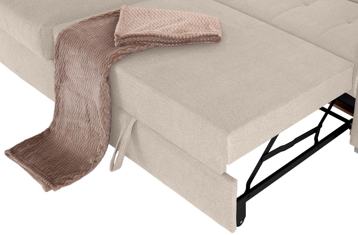 Kutna Garnitura Perry - srebrne boje/bež, Design, tekstil/drvo (183/292cm) - Modern Living
