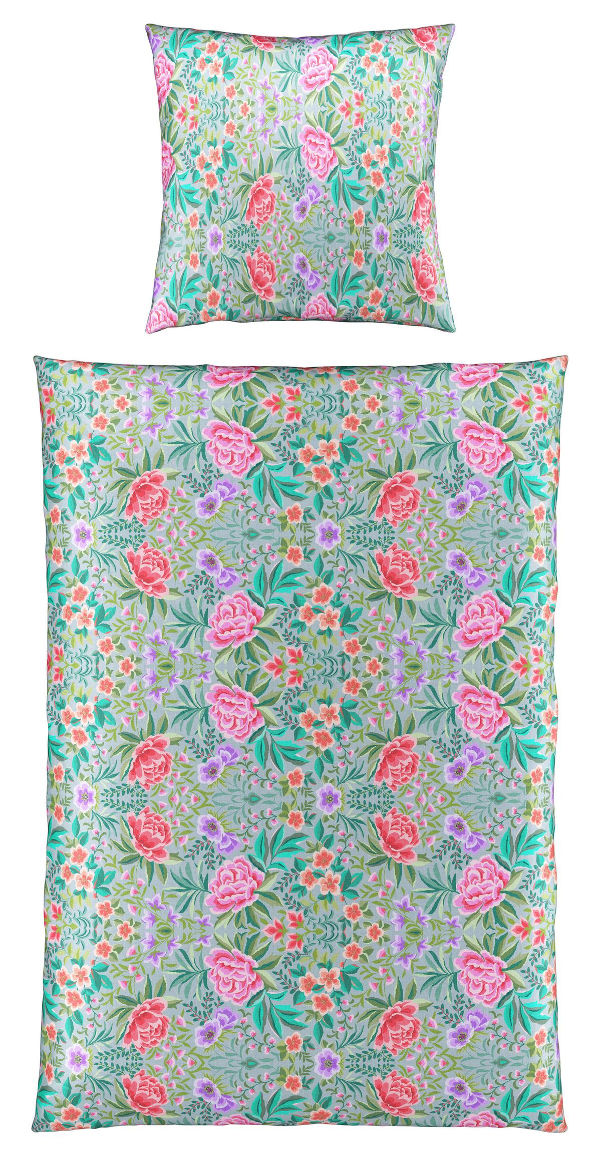 Bettwäsche Vivien XL Multicolor ca. 155x220cm - Multicolor, ROMANTIK / LANDHAUS, Textil (155/220cm) - Mömax