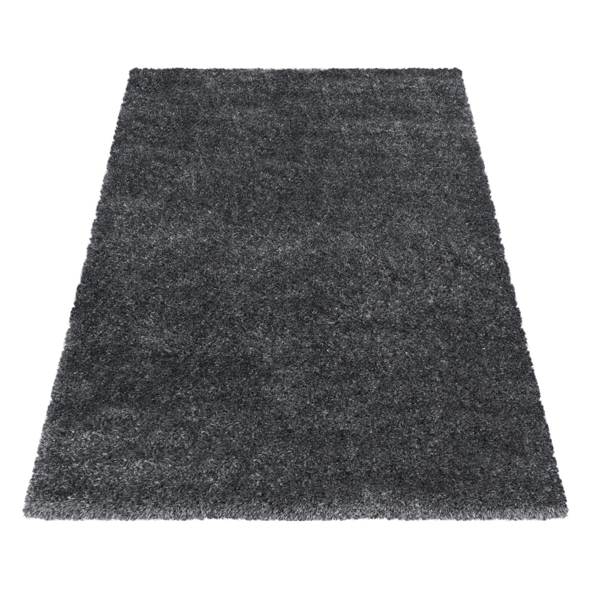 Hochflorteppich Brilliant Grau ca. 80x150cm - Grau, Basics, Textil (80/150cm)