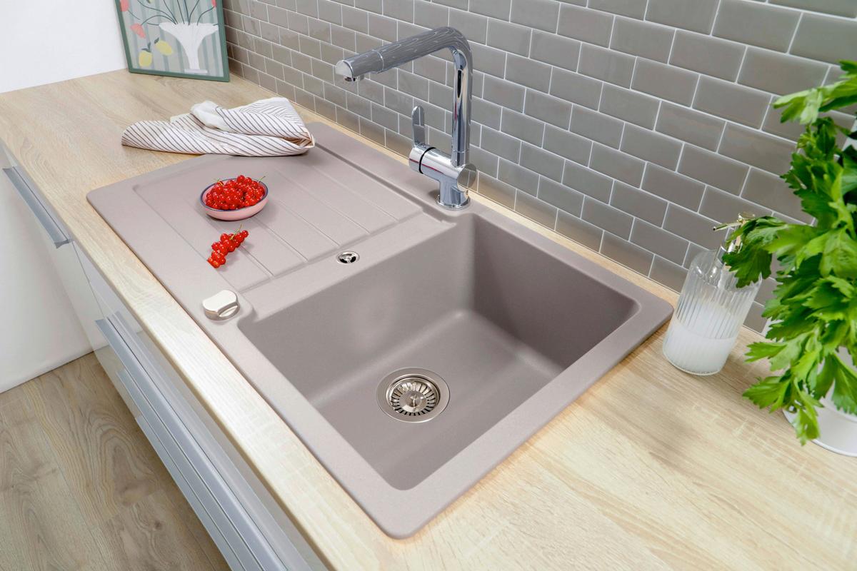 Pomivalno Korito Austin, 86x50cm - siva, Design, kamen (86/21/50cm) - Respekta