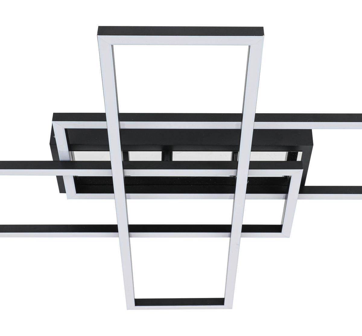 LAMPA SUFITOWA ELISE - czarny/kolor chromowy, Trend, tworzywo sztuczne/metal (82,5/55/8cm) - Novel