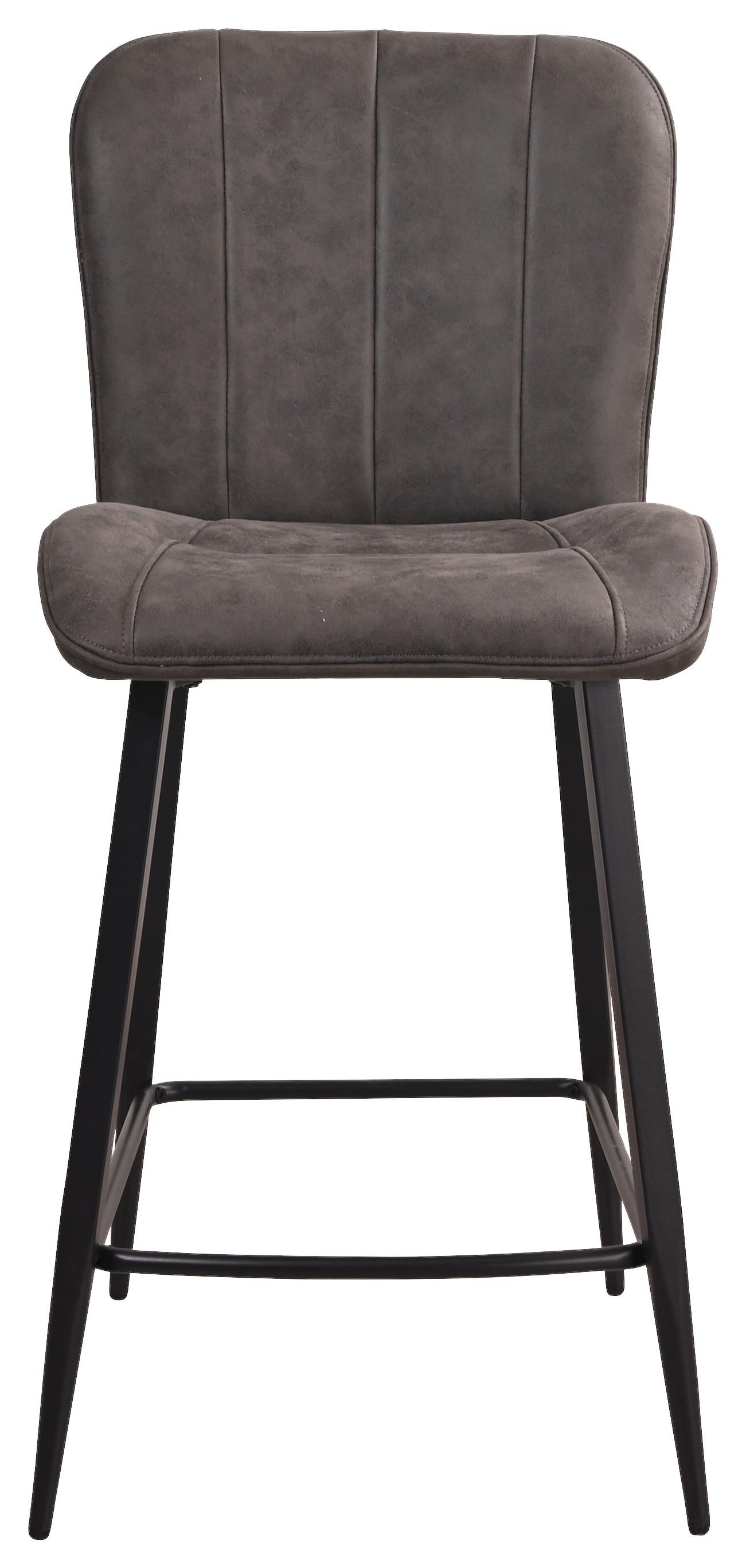 Taburet de bar ALPHA - negru/gri, Basics, lemn/metal (44,5/99,5/53cm) - Mömax