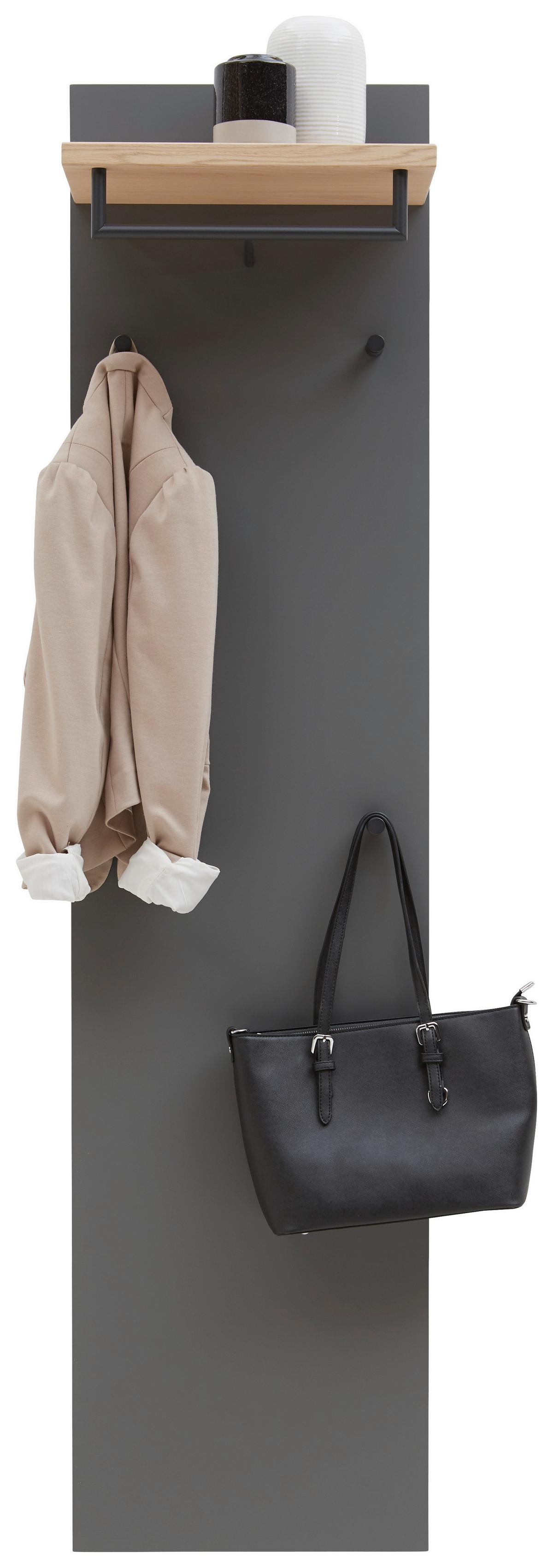 PANEL DO PRZEDPOKOJU SORRENT - kolor dębowy/szary, Design, materiał drewnopochodny/drewno (42/170/27cm) - Dieter Knoll