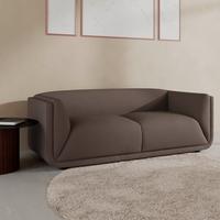 Zofa Hevi, Rjava - črna/mocha rjava, Moderno, umetna masa/tekstil (197/73/86cm) - Bessagi Home