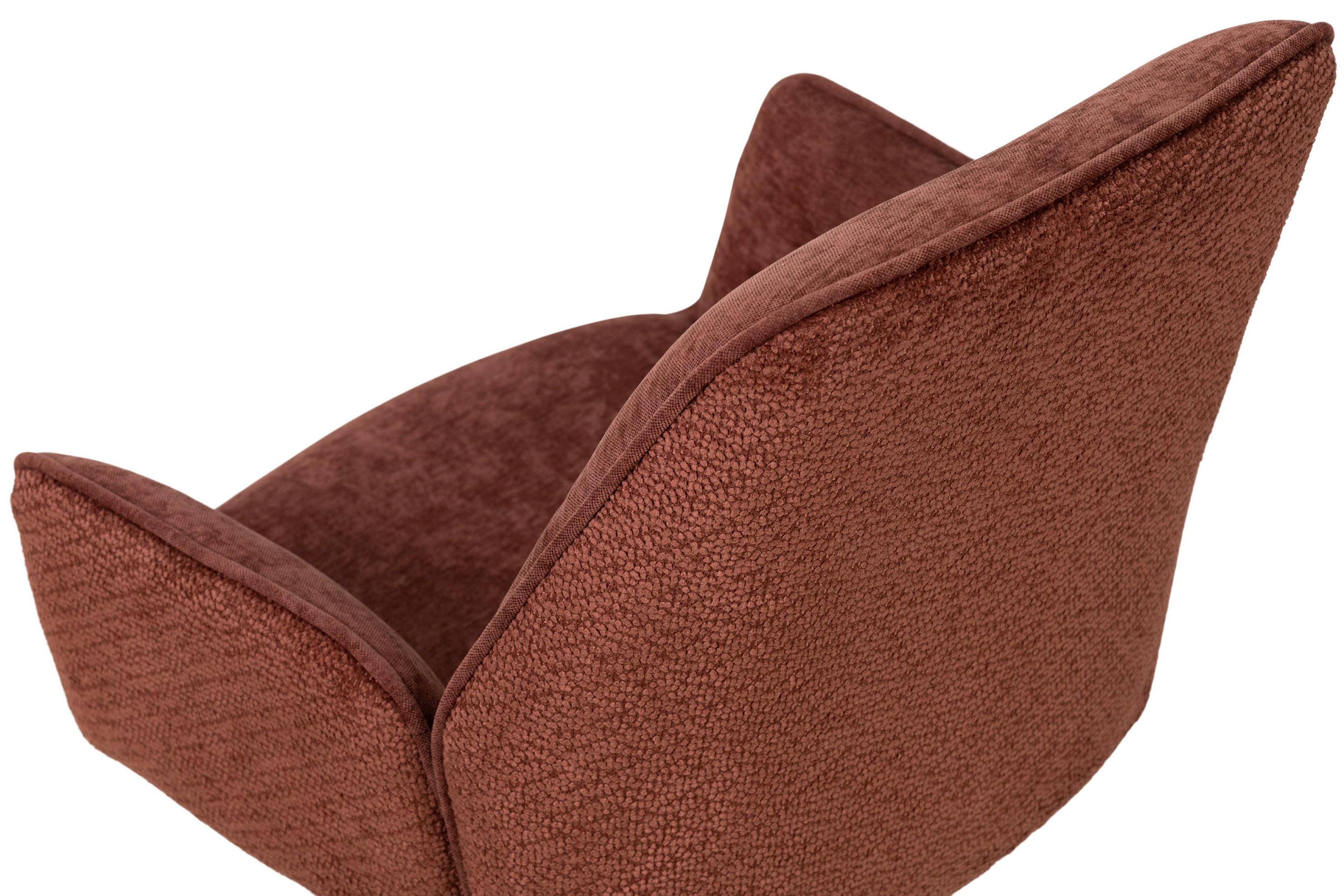 STOL MED ARMSTÖD QUEENS - vinröd/svart, Design, metall/textil (60/89/64cm) - Mömax