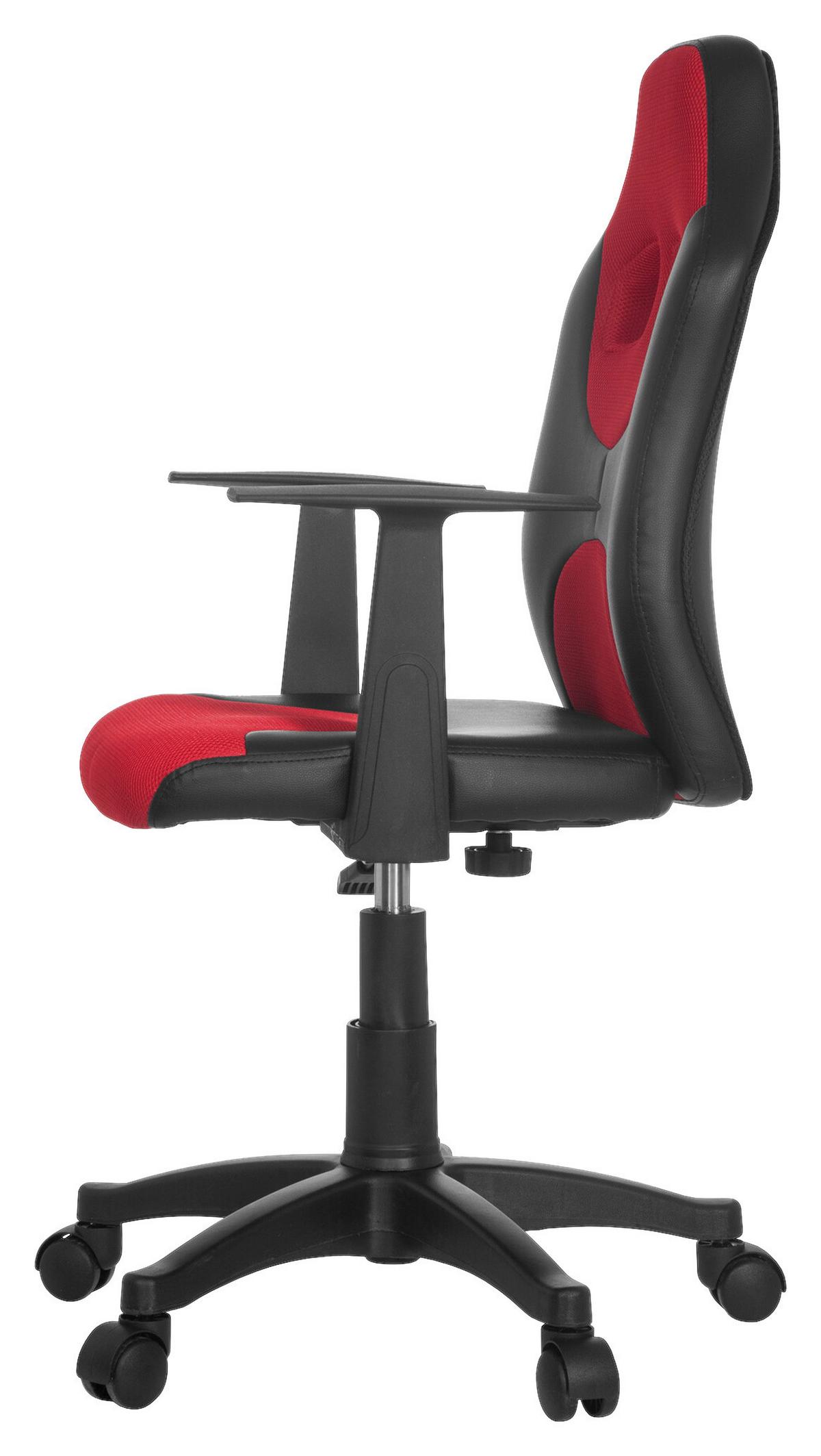 Mladinski Vrtljivi Stol Kid Racer, Črna, Rdeča - rdeča/črna, Basics, umetna masa (54/90-100/48cm) - MID.YOU