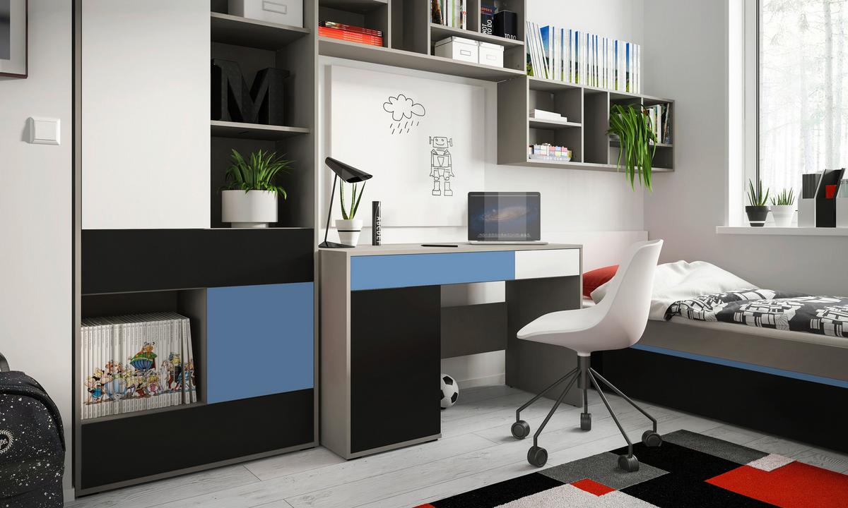 Zidna Polica Laser - siva, Moderno, drvni materijal (124,4/44,2/23cm) - Modern Living