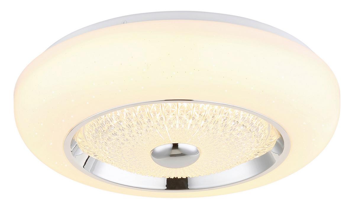 LED Mennyezeti Lámpa 48071-18 Graham - krómszínű/opál, Design, műanyag/fém (38,5/10cm) - Globo
