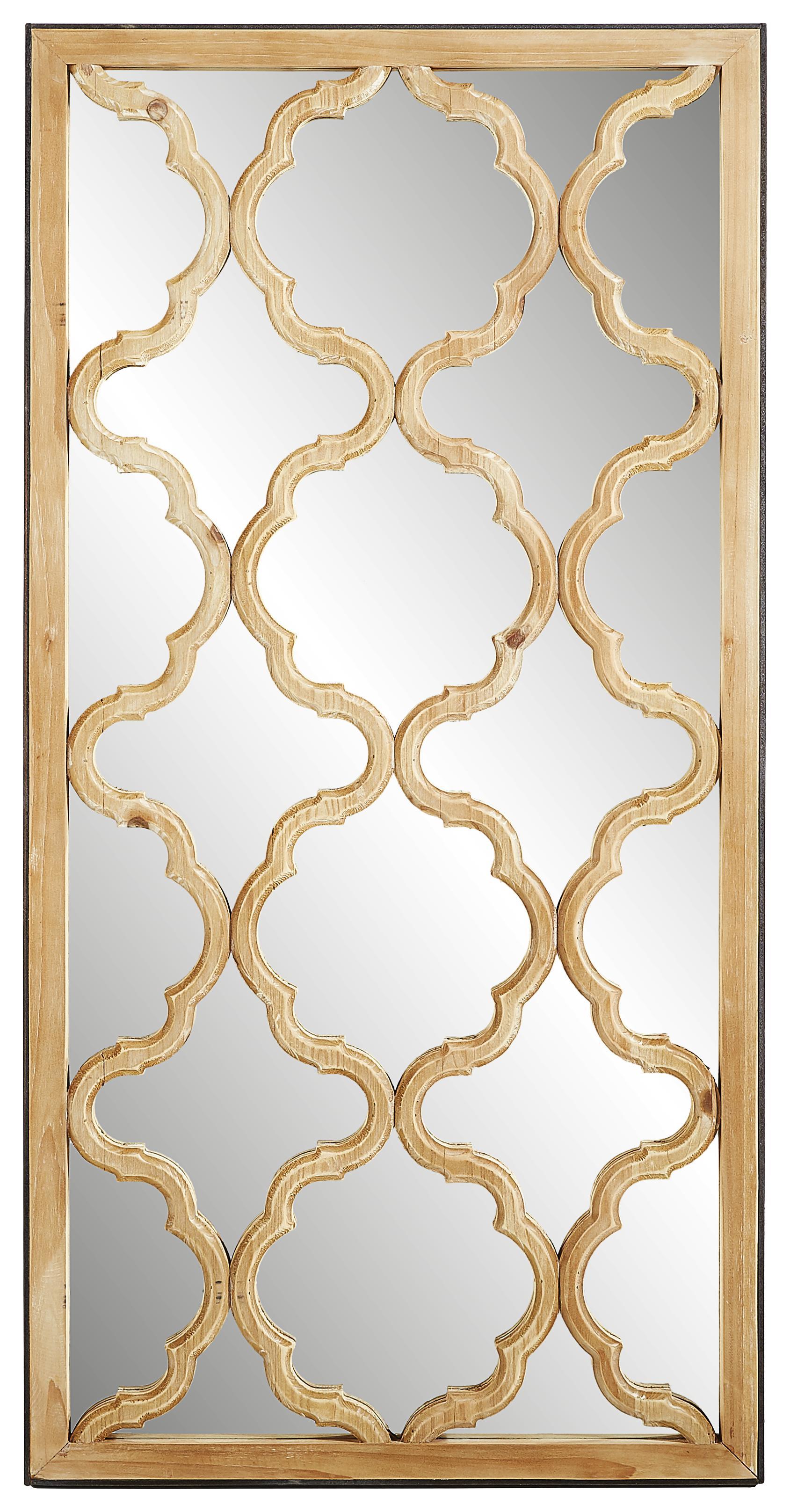 Spiegel in Hellbraun ca. 61x122x2,5 cm - Hellbraun, Glas/Holz (61/122/2,5cm)