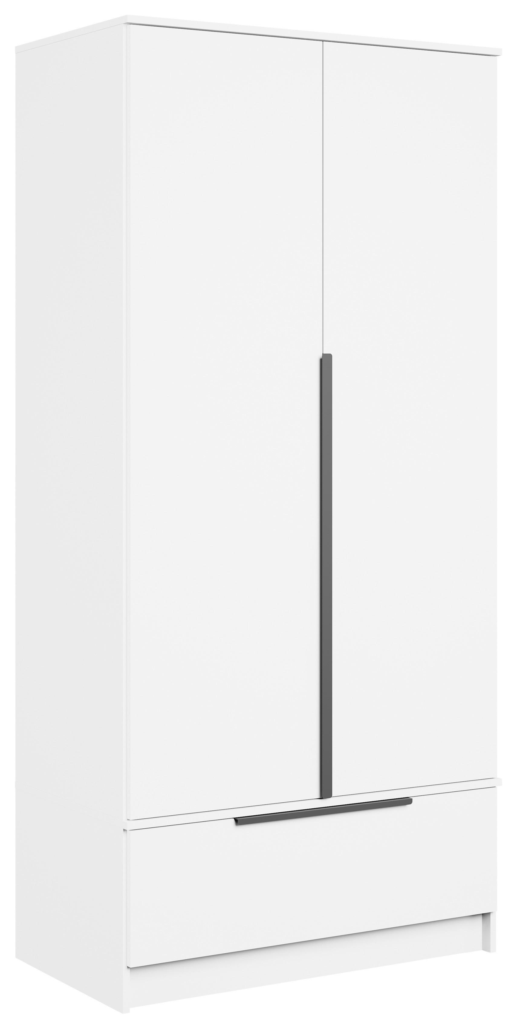 Omara Za Oblačila Spirit, Bela - črna/bela, Konvencionalno, kovina/leseni material (90,2/192,9/51cm) - P & B