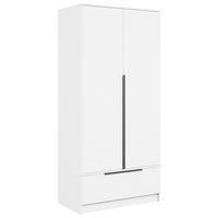 Omara Za Oblačila Spirit, Bela - črna/bela, Konvencionalno, kovina/leseni material (90,2/192,9/51cm) - P & B