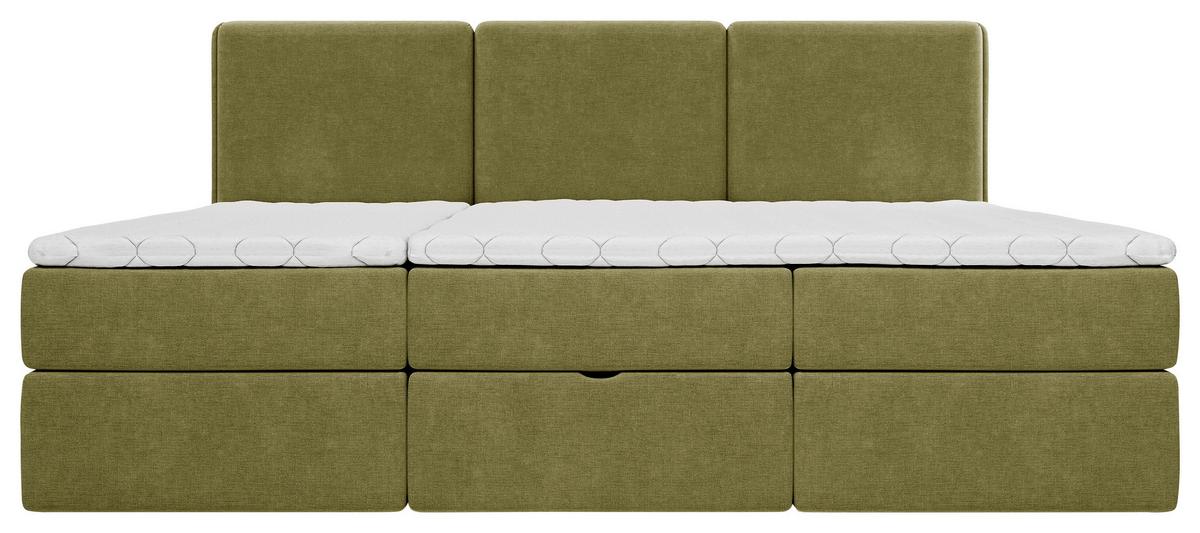 Familienbett Domino Combo Grün ca.240x200cm - Schwarz/Grün, MODERN, Holz/Holzwerkstoff (240/200cm) - MID.YOU