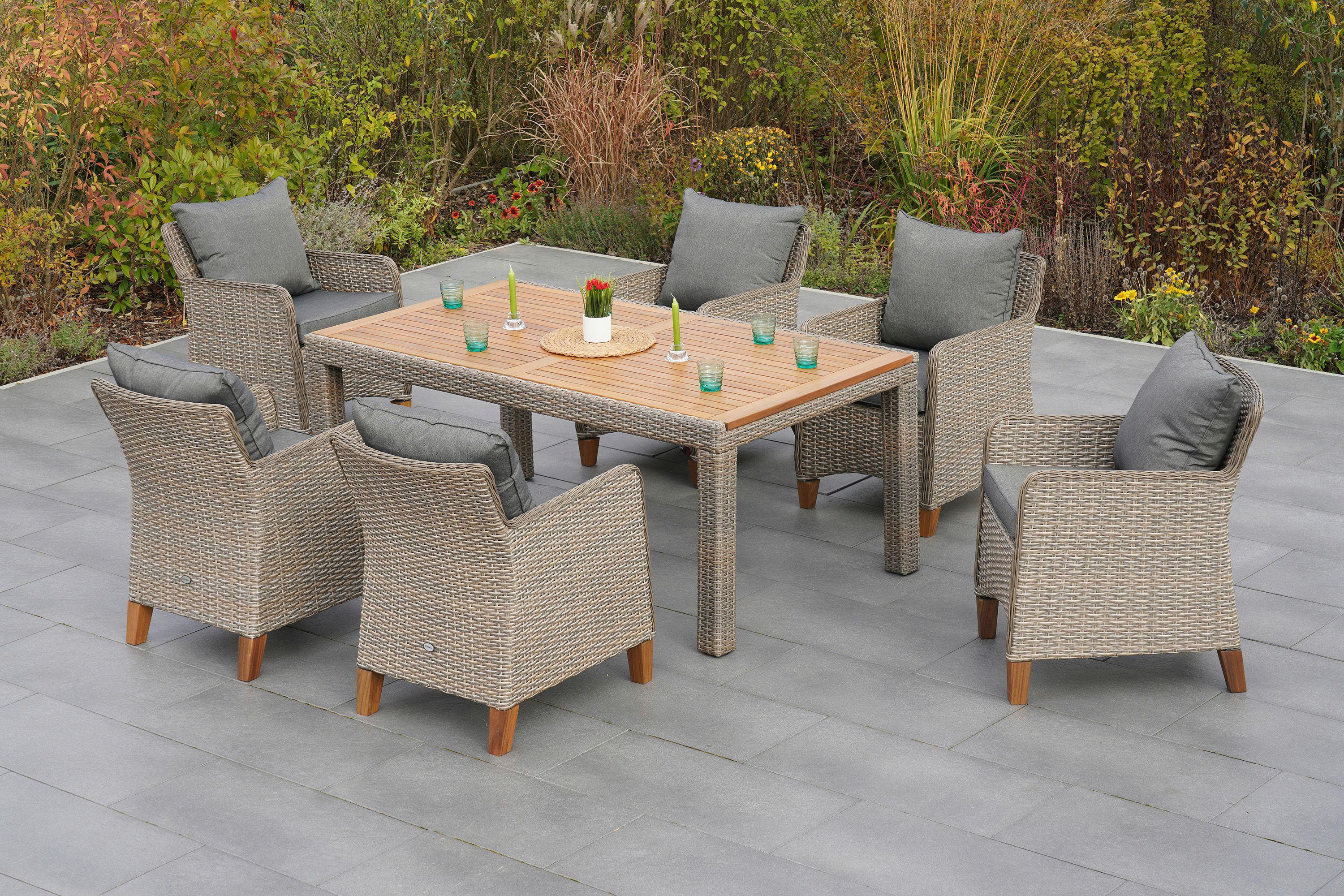 Vrtna Miza Boxy - bež, Moderno, kovina/umetna masa (180/100/74cm) - Gardenson