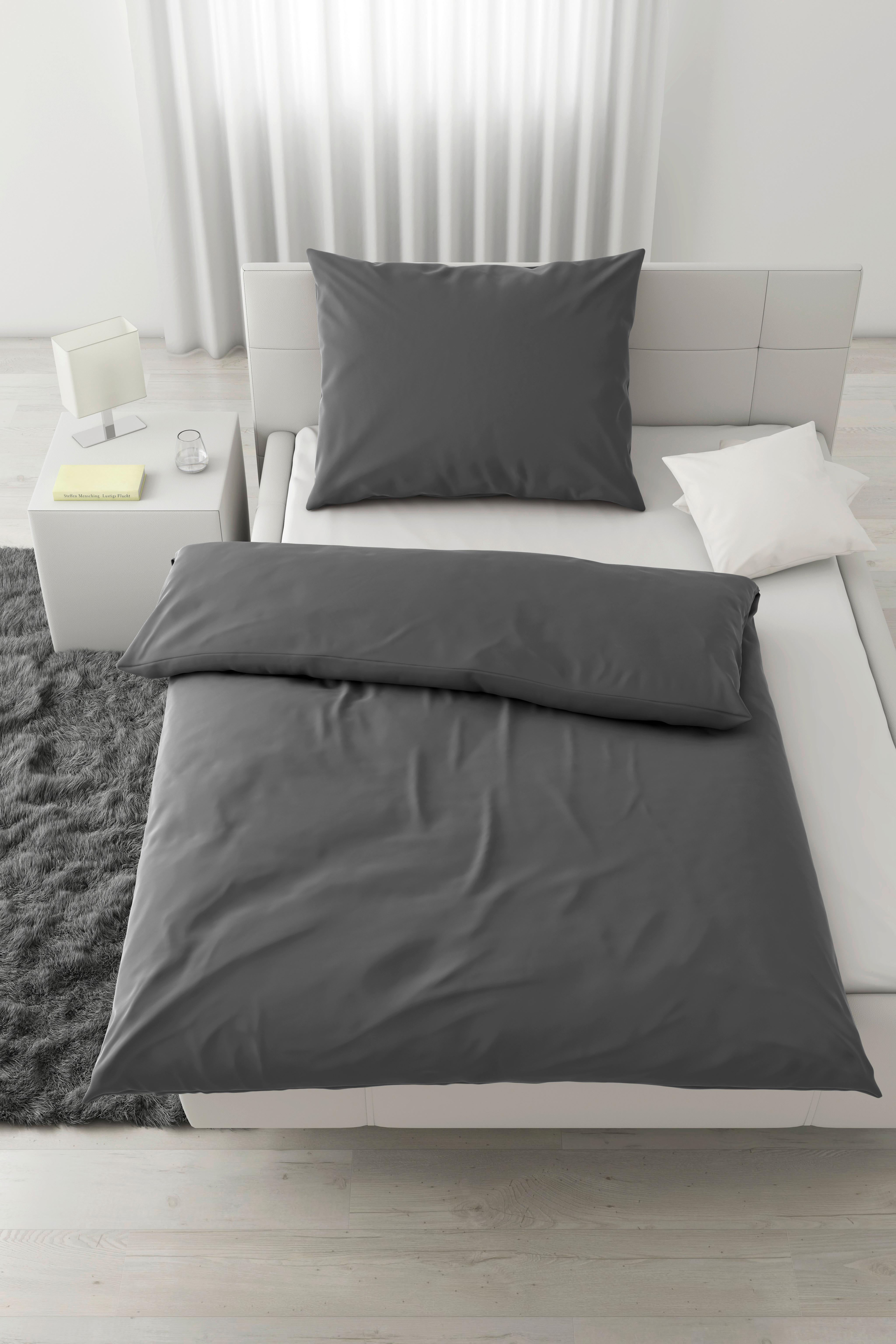 Bettwäscheset VICTORIA - Anthrazit, Modern, Textil (160/210cm) - Mömax