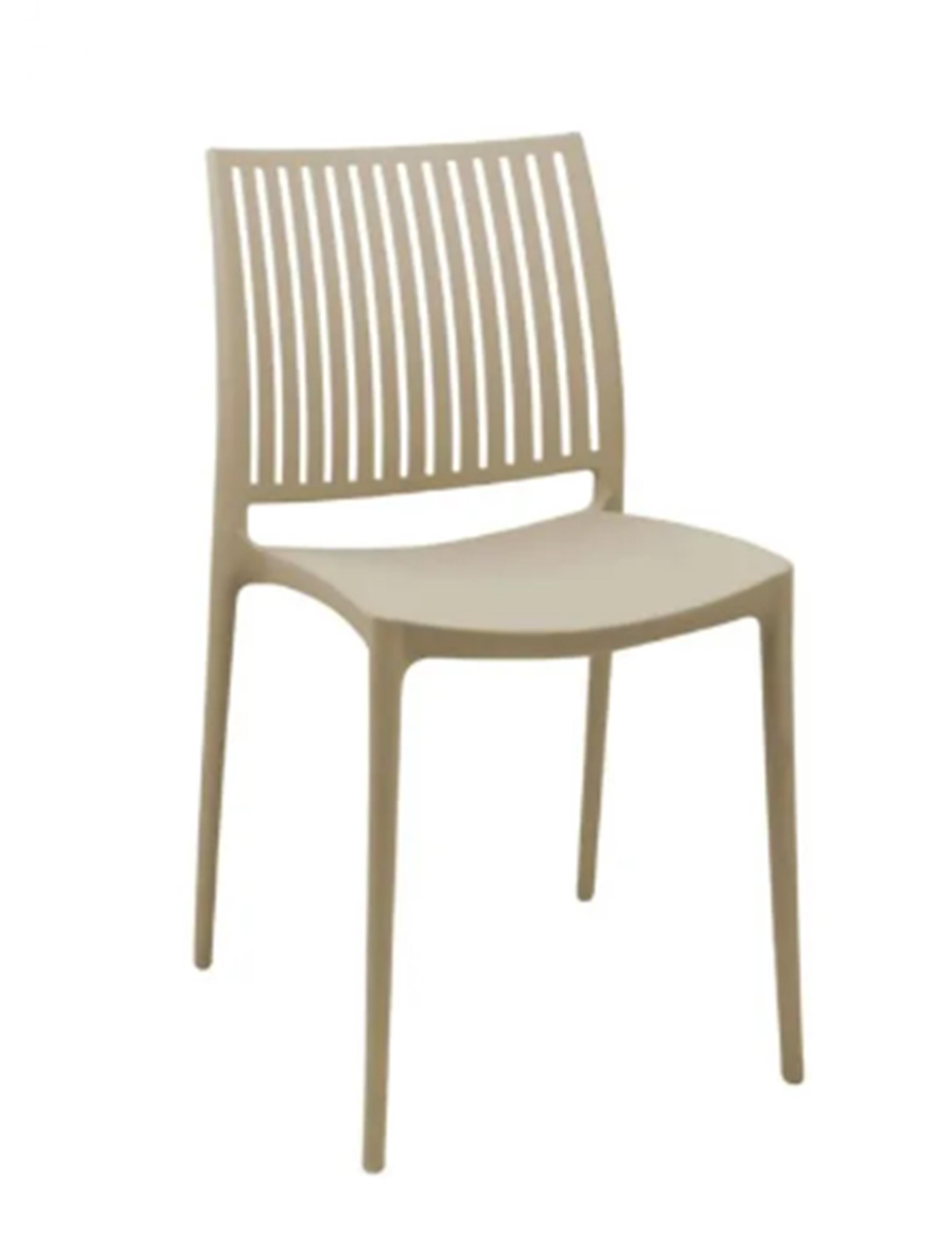 Szék Fred - bézs, műanyag (40,5/48/78cm)
