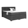 Boxspringbett Madeira in Anthrazit ca. 160x200cm - Anthrazit/Schwarz, KONVENTIONELL, Textil (160/200cm) - Premium Living