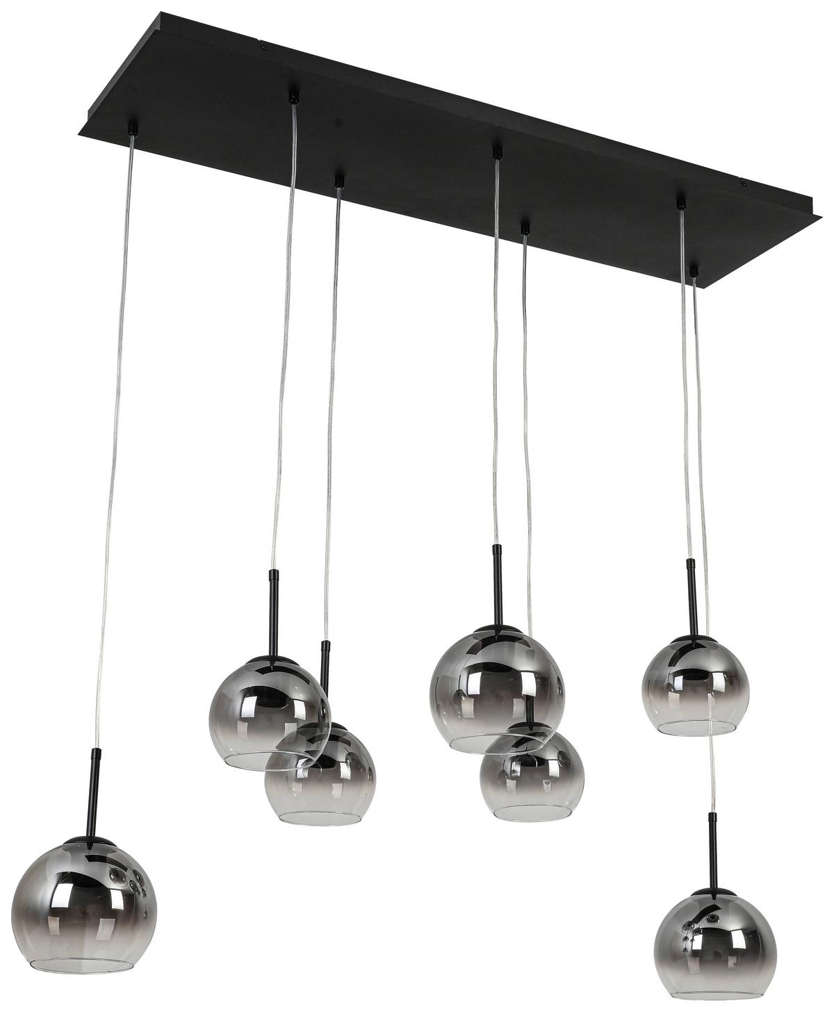 LAMPA WISZĄCA VICTORIA - czarny/kolor chromowy, Trend, tworzywo sztuczne/metal (110/31/120cm) - Novel