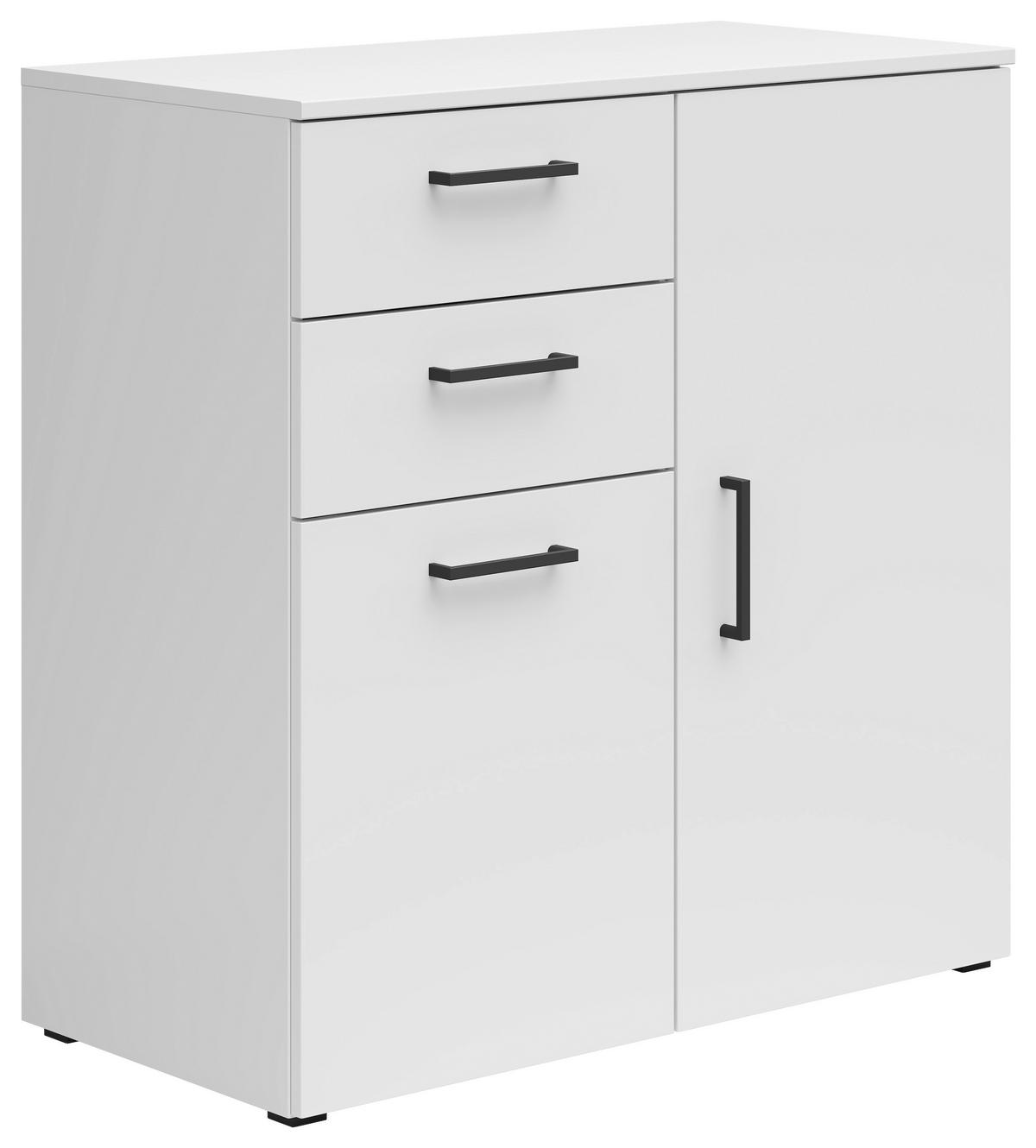 Komoda Multi - bijela/crna, Moderno, drvni materijal/plastika (80/83/40cm) - Modern Living