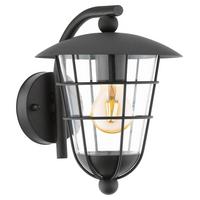 Aussenwandleuchte 94841* Pulfero - Transparent/Schwarz, Konventionell, Kunststoff/Metall (28/22/28cm) - Eglo