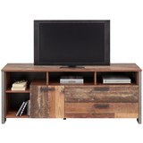 TV-Element Braun/dunkelgrau - Dunkelgrau/Schwarz, MODERN, Holzwerkstoff/Kunststoff (161/63,9/41,6cm) - Premium Living