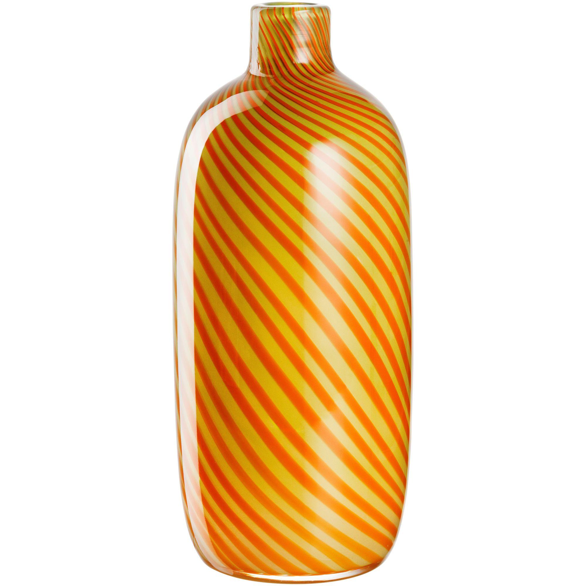 Vase Gelb/Orange - Gelb/Orange, KONVENTIONELL, Glas (13,50/32,00/13,50cm) - Leonardo