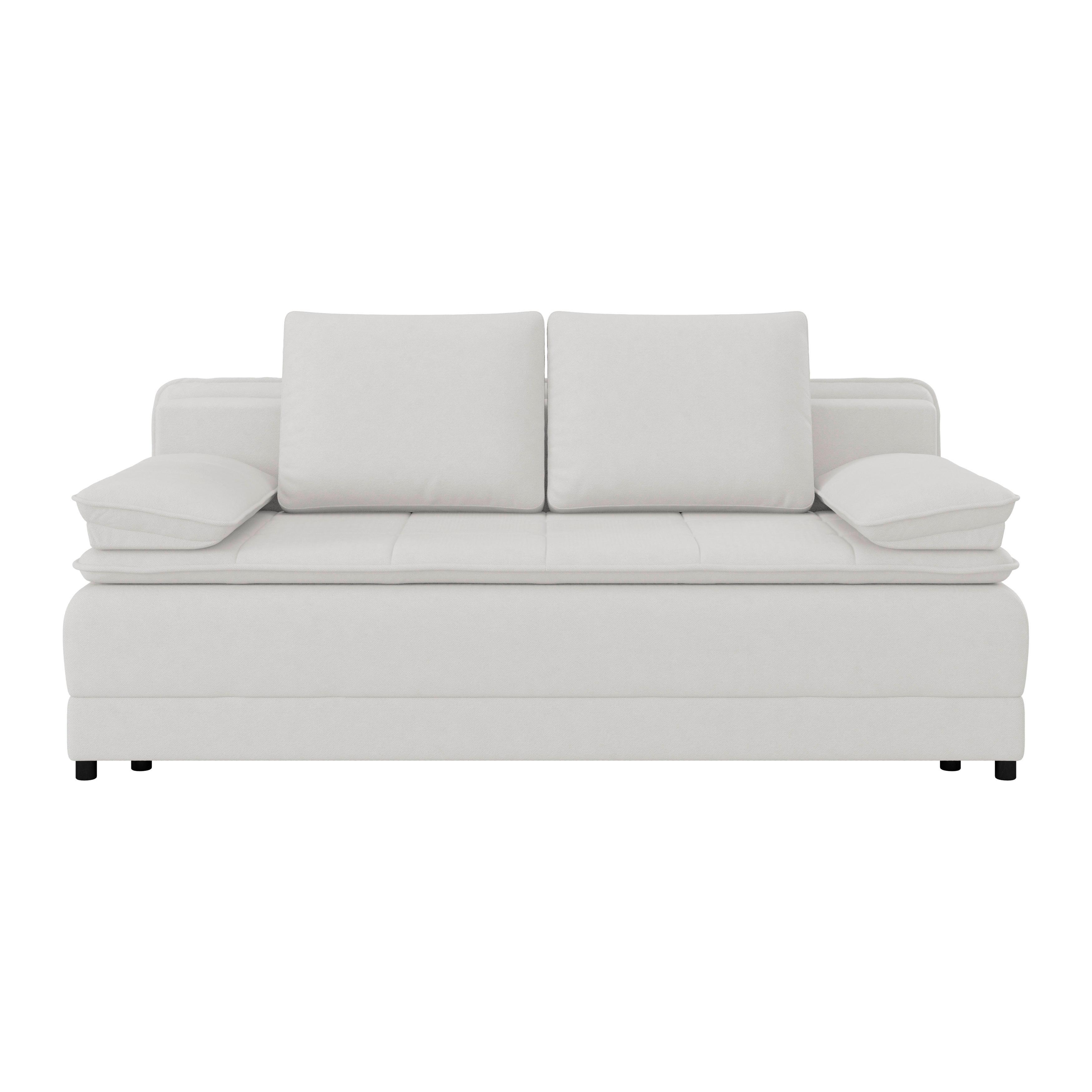 Trosjed Na Razvlačenje Alice - bijela/crna, Moderno, tekstil/plastika (202/73-92/105cm) - Modern Living