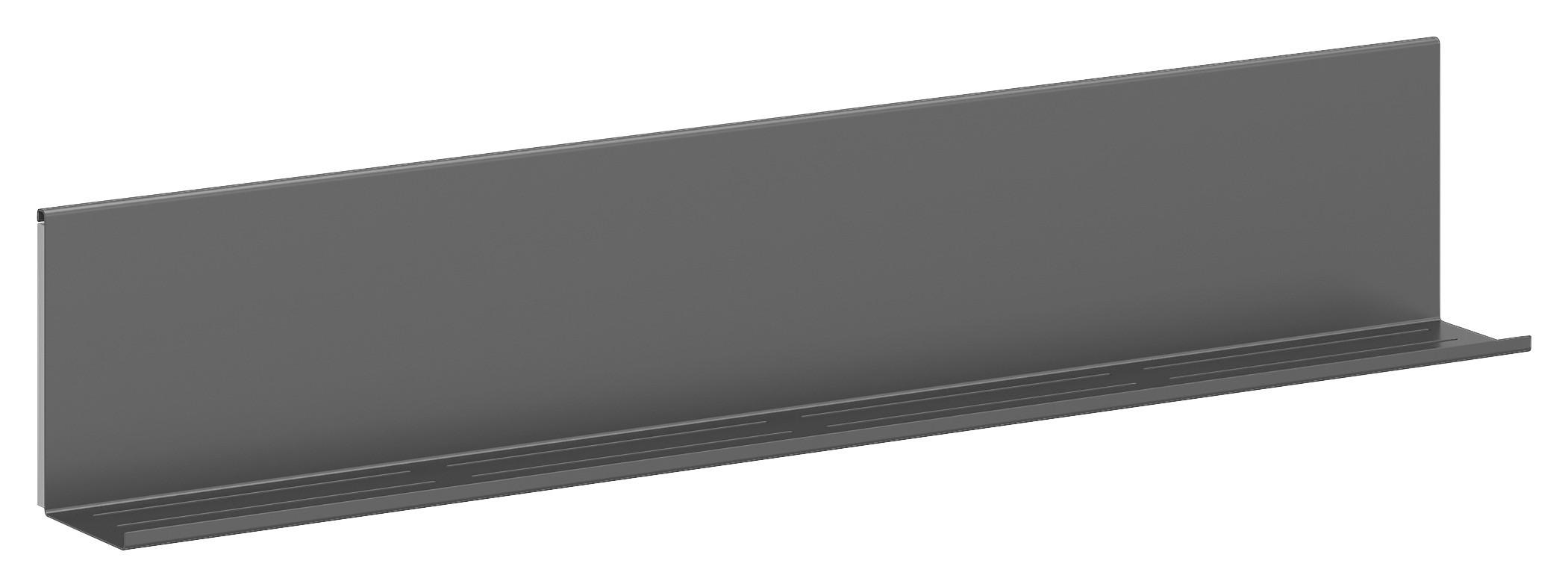 Regalelement schwarz matt, REGBEL -LED- 105+120 - Schwarz, Basics, Metall (225/12/20cm) - Visiona