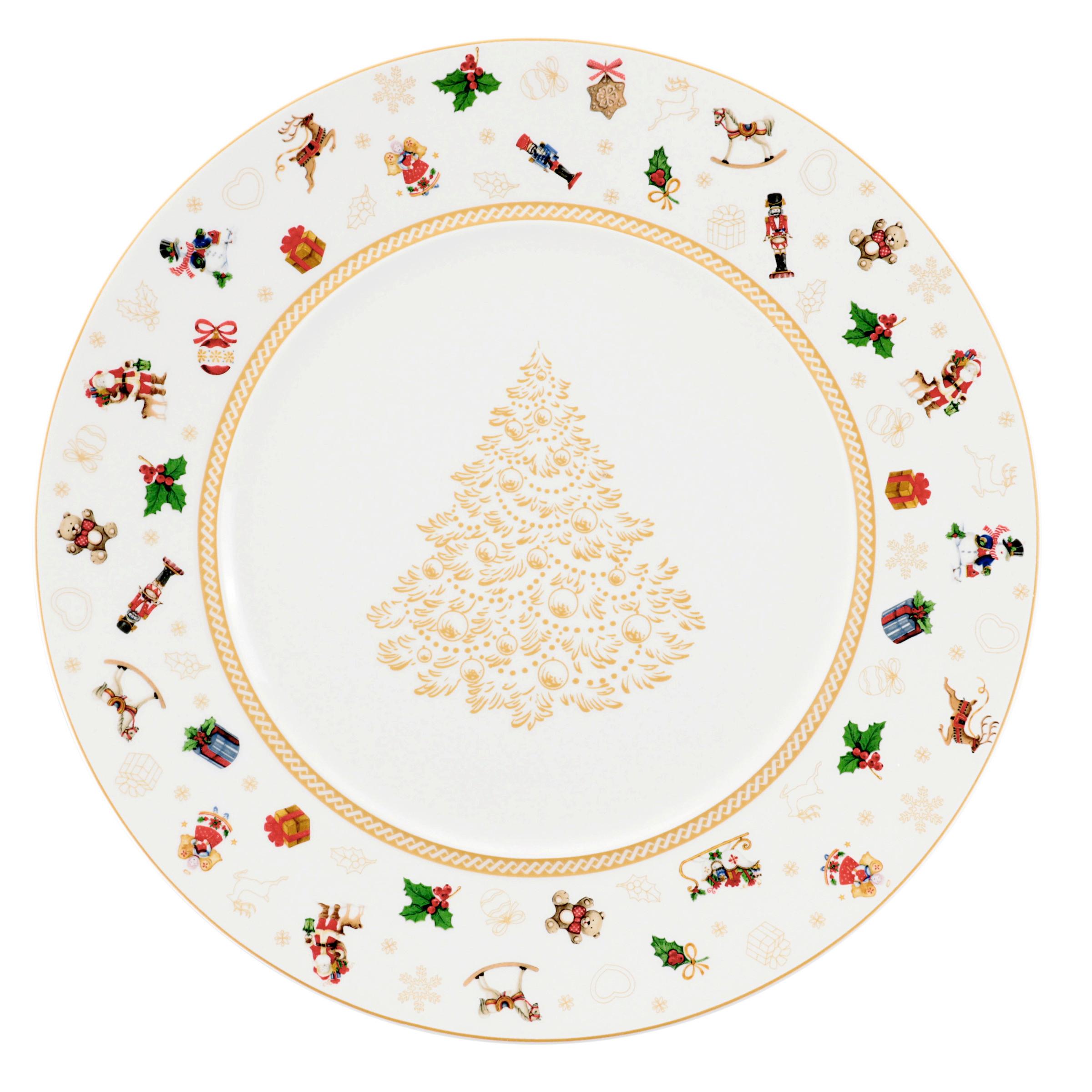 PÓŁMISEK DO SERWOWANIA CHRISTMAS TOYS - biały, Konventionell, ceramika (31cm) - X-Mas