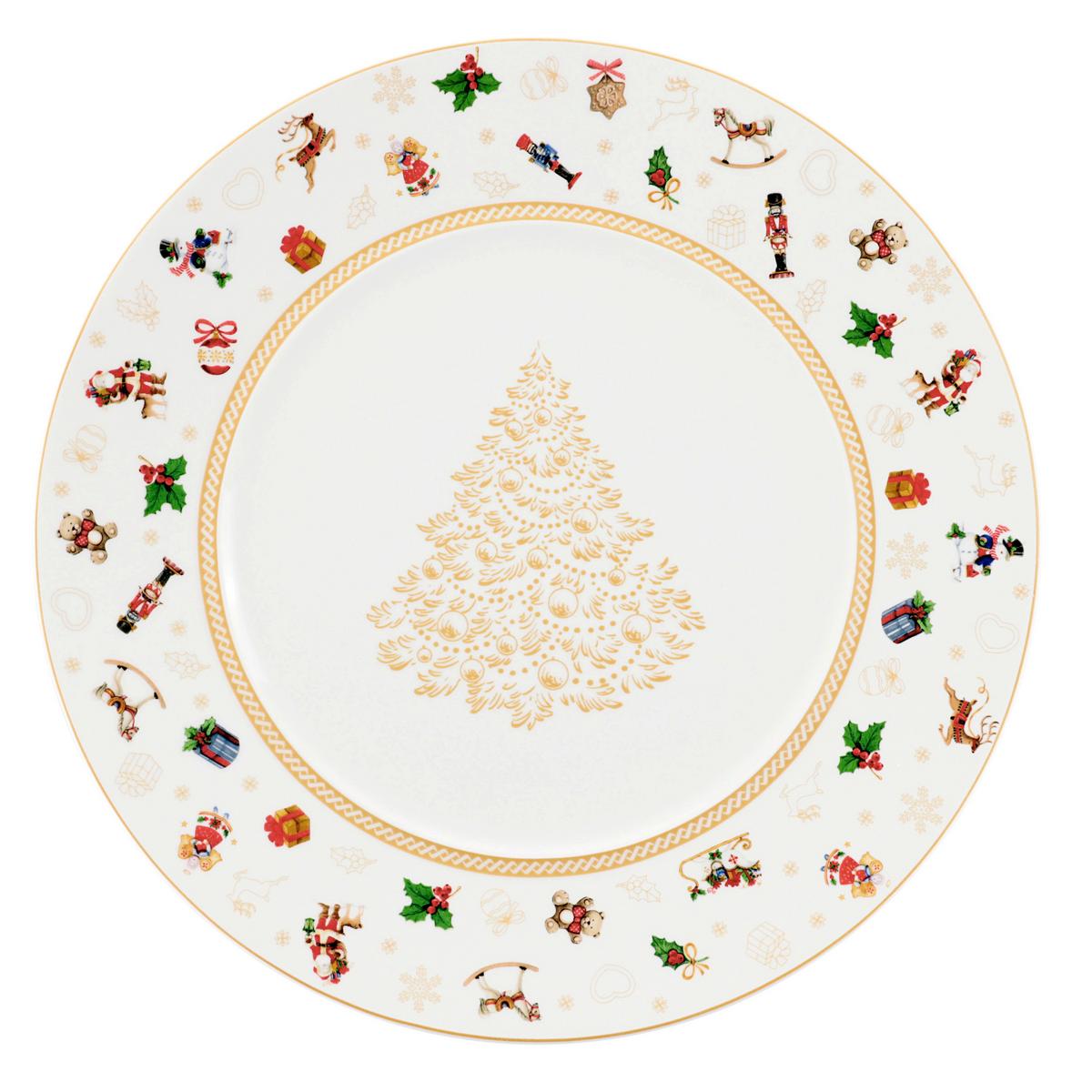 PÓŁMISEK DO SERWOWANIA CHRISTMAS TOYS - biały, Konventionell, ceramika (31cm) - X-Mas