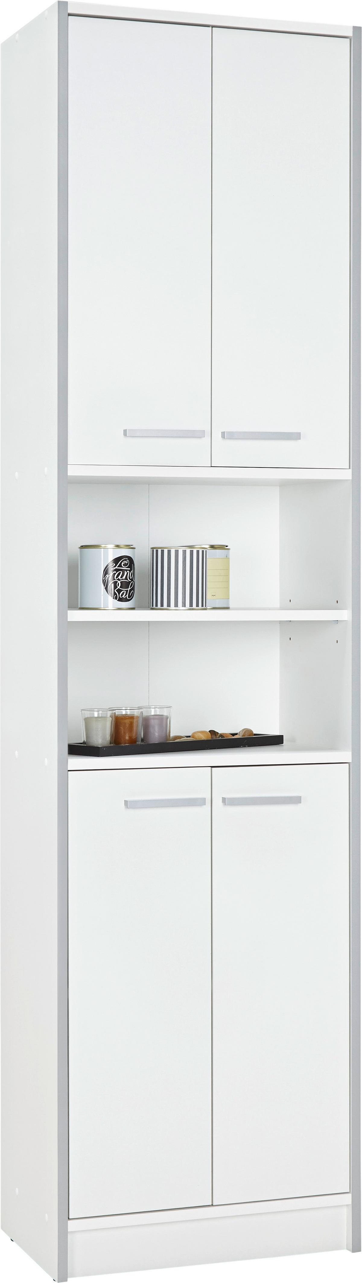 Hochschrank in Perlweiß - MODERN, Holzwerkstoff/Kunststoff (50/195/32cm) - Based