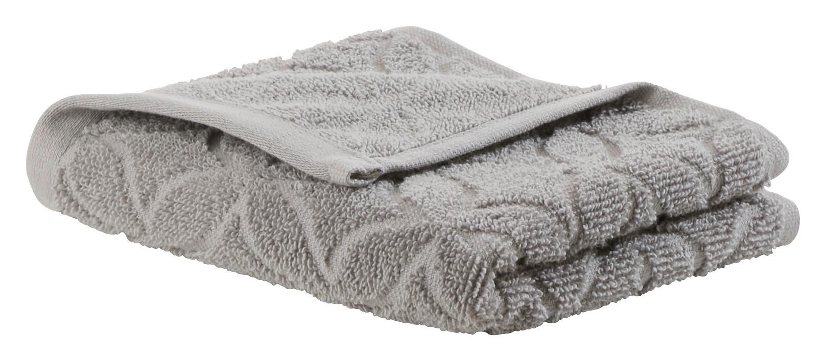 Gästetuch Naime in Grau ca. 30x50cm - Grau, LIFESTYLE, Textil (30/50cm) - Modern Living