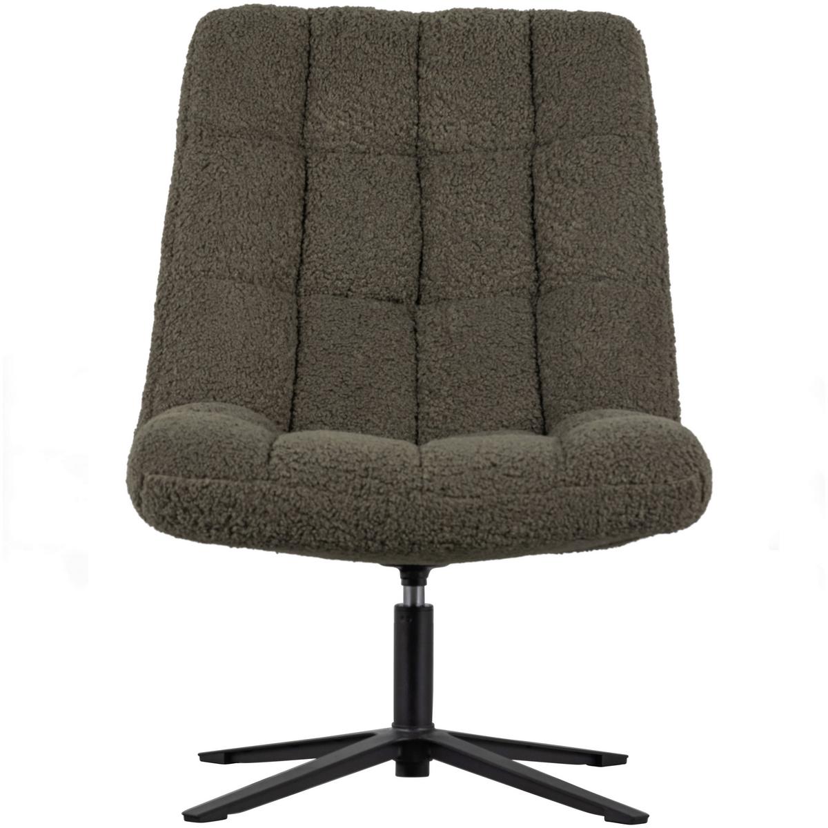 Sessel Job Dunkelgrün B: 70 cm - Dunkelgrün/Schwarz, Design, Textil/Metall (70/101/85cm) - Livetastic