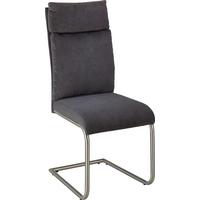 Schwingstuhl in Anthrazit - Edelstahlfarben/Anthrazit, Modern, Textil/Metall (45/106/62cm) - Mömax