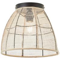 Deckenleuchte Tanah Naturfarben/Schwarz max.42Watt - Schwarz/Naturfarben, KONVENTIONELL, Textil/Metall (32/25cm) - Brilliant