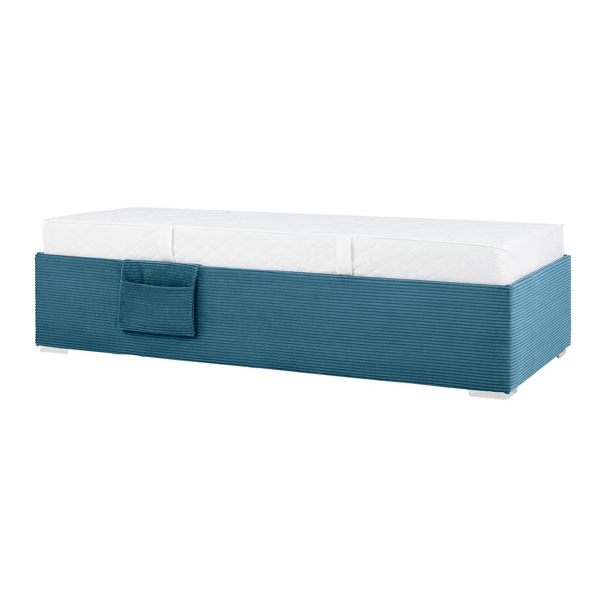 Bett Remi Pastelblau ca. 90x200cm - Chromfarben/Pastellblau, KONVENTIONELL, Holz/Kunststoff (90/200cm) - Mömax