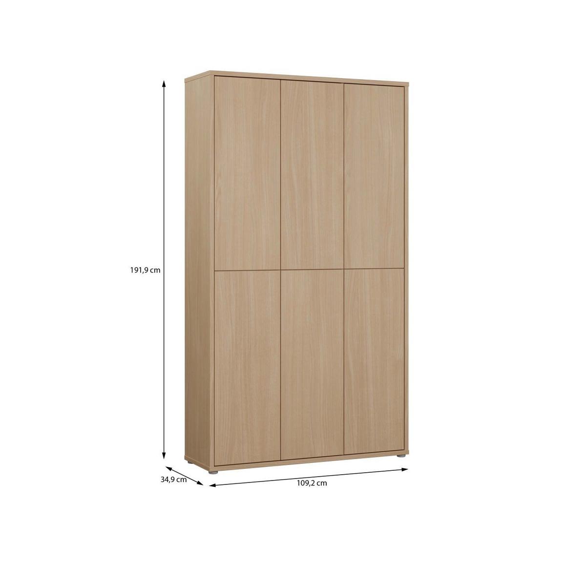 Ormar Za Cipele Alice Springs - boje hrasta/boje škriljevca, Moderno, drvni materijal (109,2/191,9/34,9cm) - Modern Living