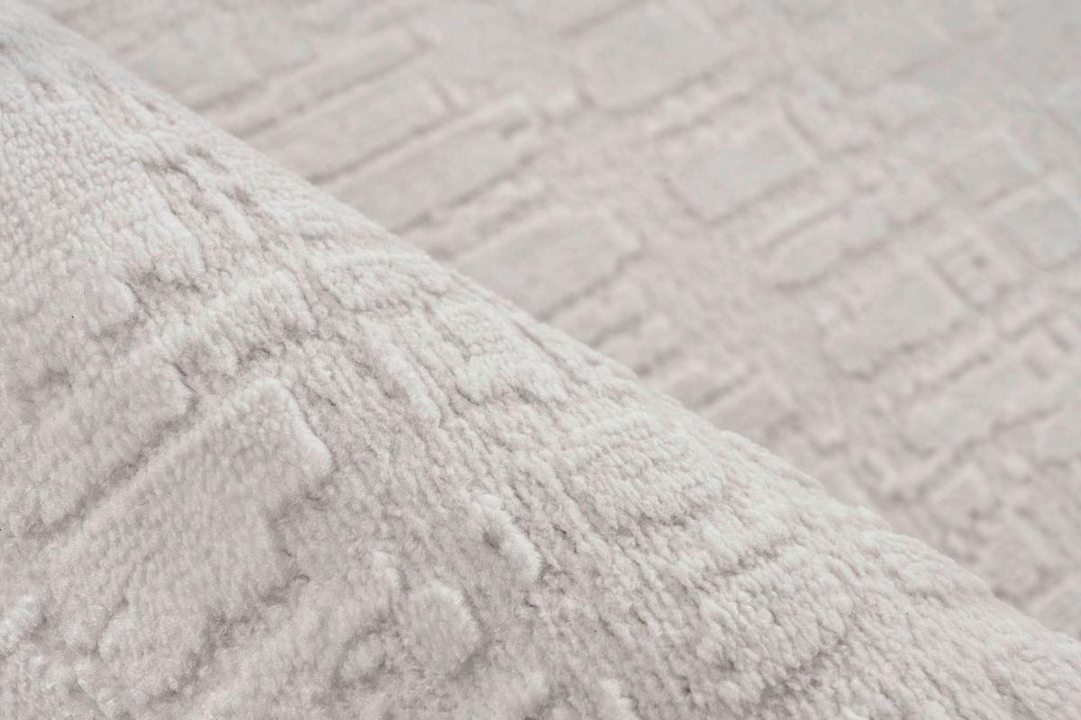 Flachwebeteppich Bandito 125 Silber 80x150 - Silberfarben, Basics, Textil (80/150cm) - Kayoom