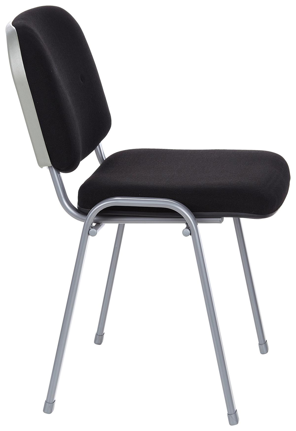 Konferenčni Stol Xt 600, Črna - srebrne barve/črna, Basics, kovina/tekstil (58/84/48cm) - MID.YOU
