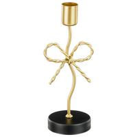 Svečnik Bow I - zlate barve, Moderno (18cm) - Premium Living