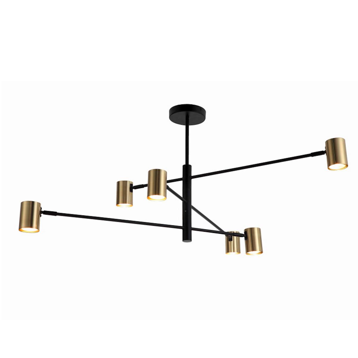 Pendelleuchte Lp -731/6p Snow - Goldfarben, Design, Metall (80/12/44.5cm)